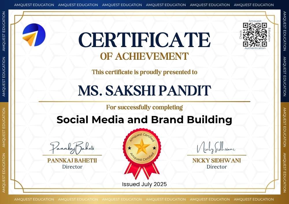 Social Media and Brand Building Certificate