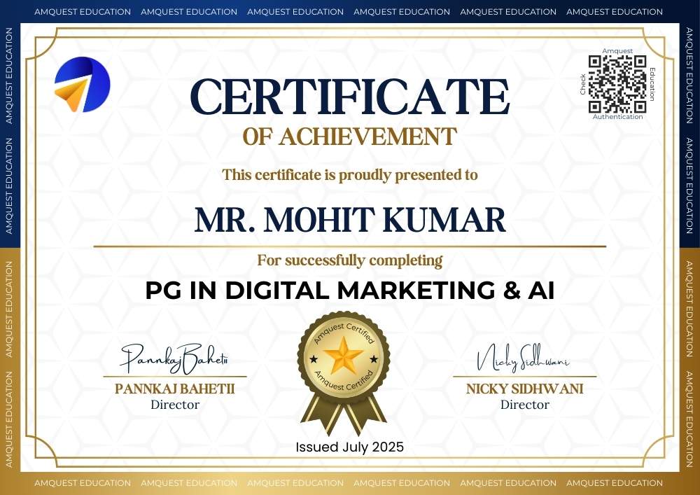 PGP in Digital Marketing and AI Certificate